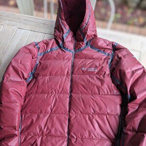 COLUMBIA Titanium OUTDRY 700 Down Hooded Puffer Jacket Size Medium
